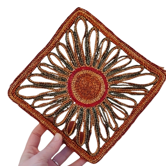 *2 for $20* 70's style Trivet/ Hot Pad/ Pot Holder/ Coaster - Picture 1 of 3